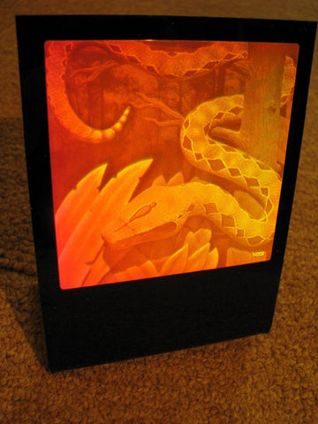 Snake 3D Hologram Lucite Deskstand, Collectible Polaroid Photopolymer Film