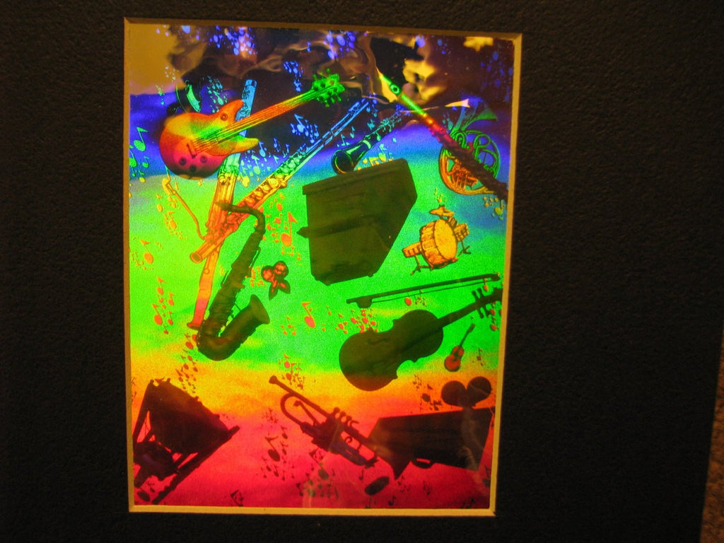 MUSICAL INSTRUMENTS Hologram Picture, 3D Embossed Type
