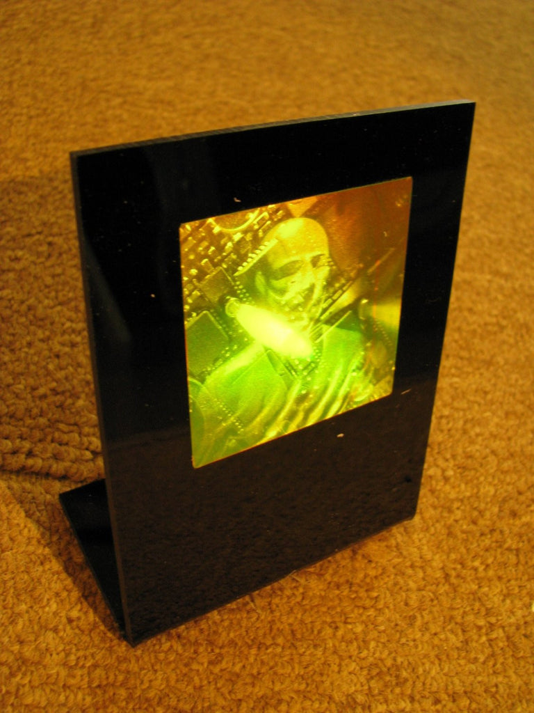 3D High Tech Man Polaroid Photopolymer Film Holographic Deskstand, Cool Gift for Tech-Lovers